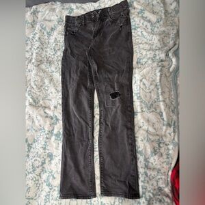 Boy's Distressed Black Jeans